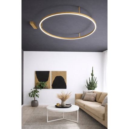 Ideal Lux - LED loftlampe ORACLE SLIM LED/53W/230V 3000K CRI 90 Ø 90 cm guld
