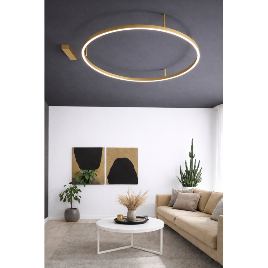 Ideal Lux - LED loftlampe ORACLE SLIM LED/53W/230V 3000K CRI 90 Ø 90 cm guld