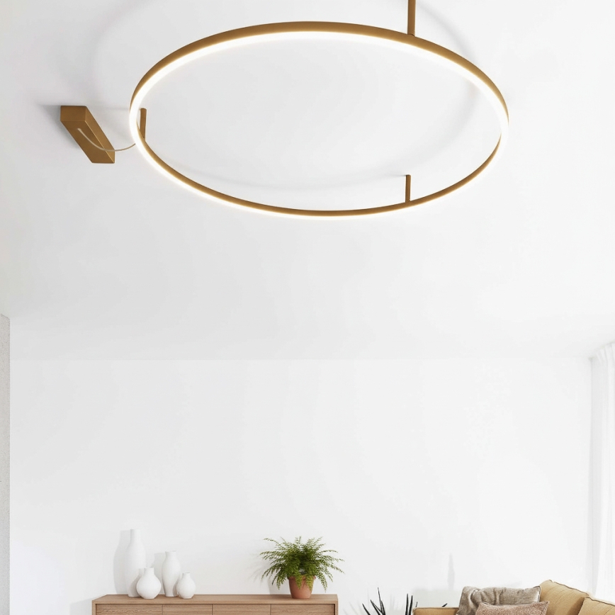 Ideal Lux - LED loftlampe ORACLE SLIM LED/53W/230V 3000K CRI 90 Ø 90 cm guld