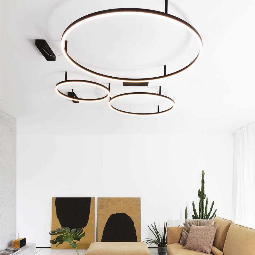 Ideal Lux - LED loftlampe ORACLE SLIM LED/55W/230V 3000K diameter 90 cm sort