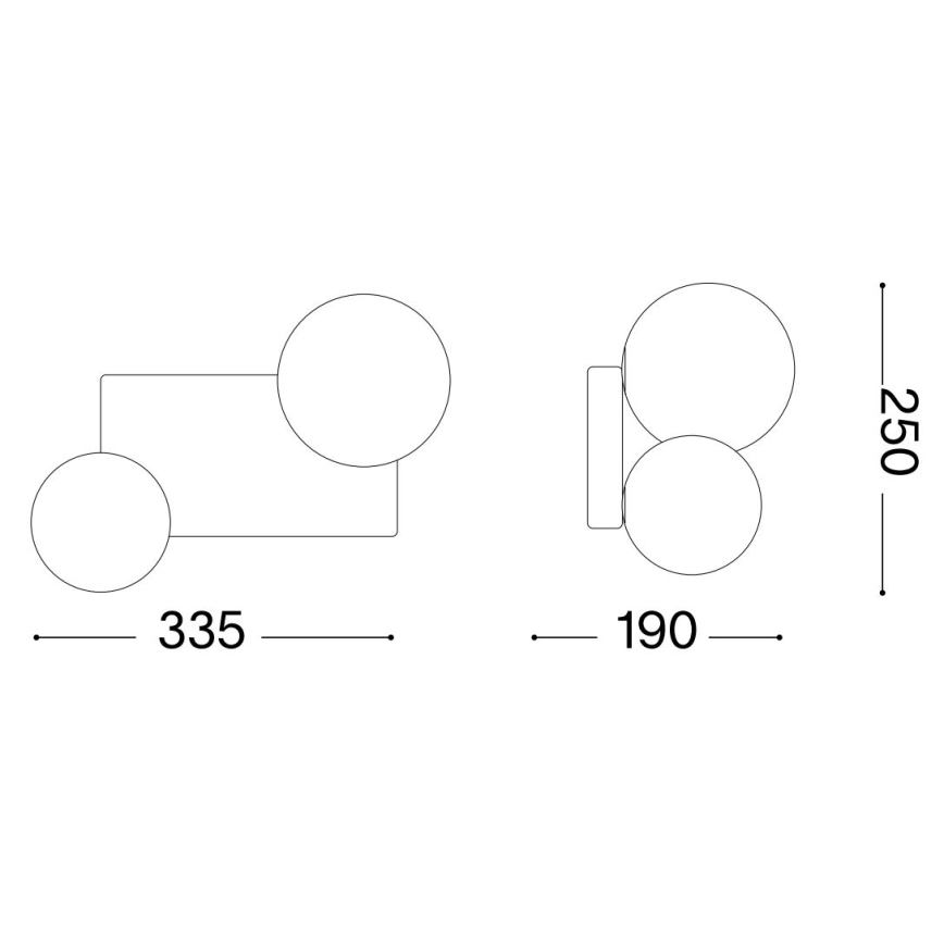 Ideal Lux - LED loftlampe PENTA 2xG9/3W/230V guldfarvet