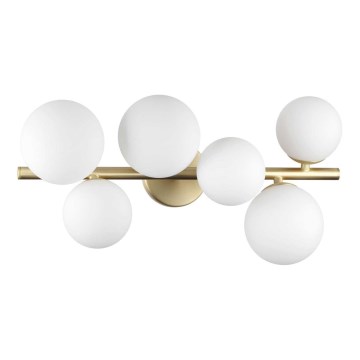 Ideal Lux - LED loftlampe PERLAGE 6xG9/3W/230V 49 cm guldfarvet/hvid