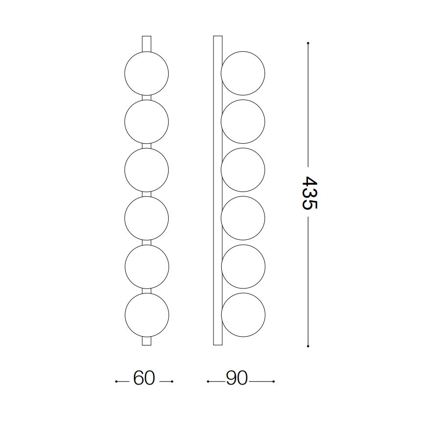 Ideal Lux - LED loftlampe PING PONG 6xLED/3W/230V CRI 90 sort