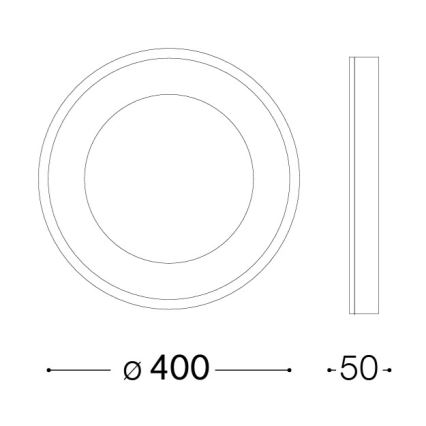 Ideal Lux - LED-loftlampe PLANET LED/20W/230V CRI 90 Ø 40 cm sort