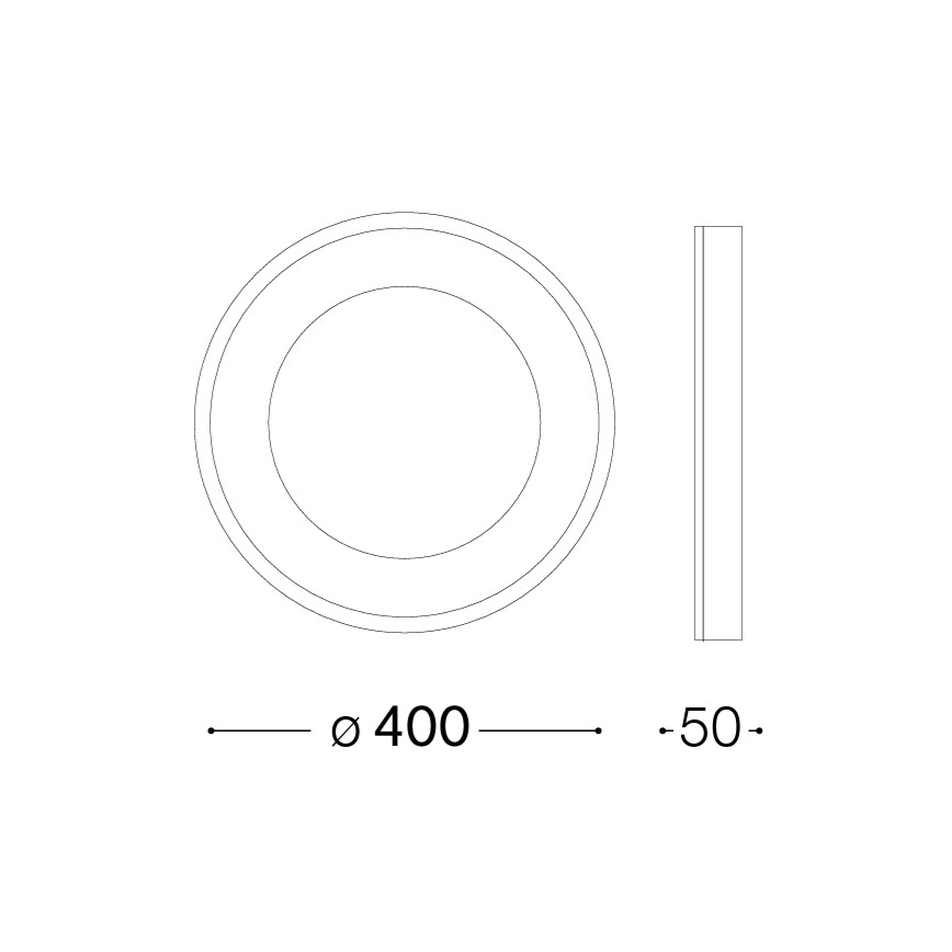 Ideal Lux - LED-loftlampe PLANET LED/20W/230V CRI 90 Ø 40 cm sort
