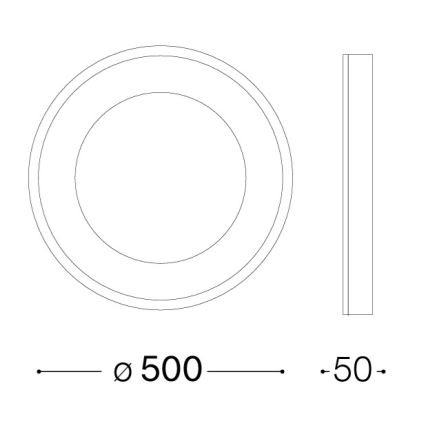Ideal Lux - LED-loftlampe PLANET LED/25W/230V CRI 90 Ø 50 cm messing