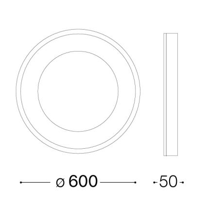 Ideal Lux - LED-loftlampe PLANET LED/29W/230V CRI 90 Ø 60 cm hvid