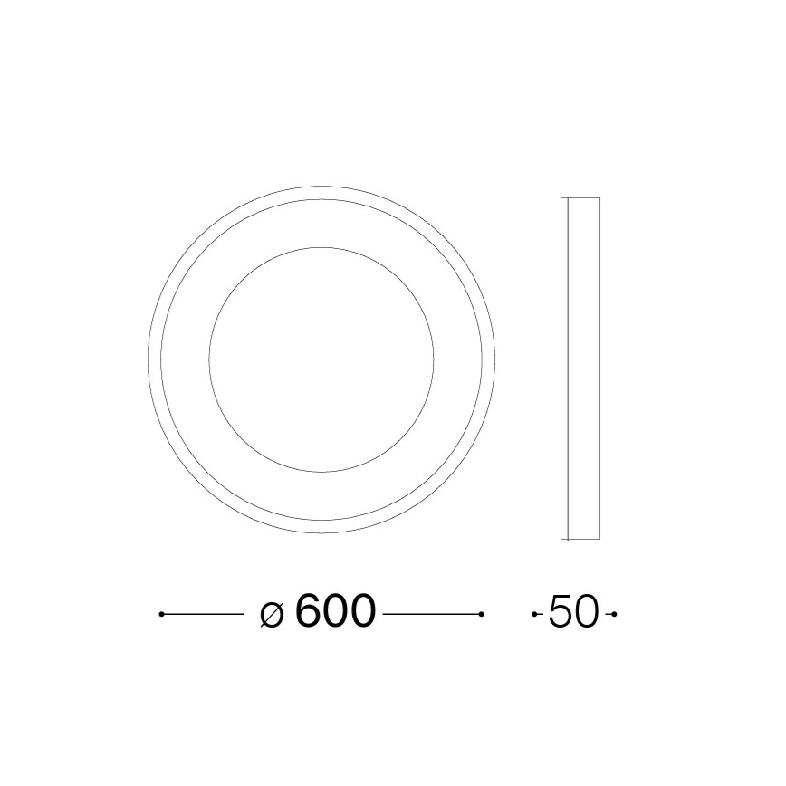 Ideal Lux - LED loftlampe PLANET LED/29W/230V CRI 90 Ø 60 cm sort