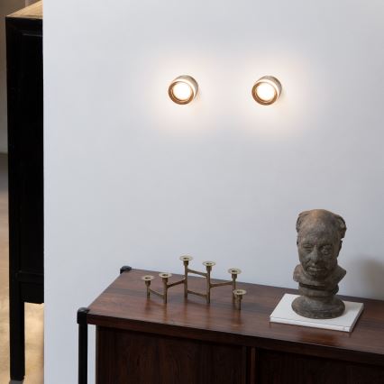 Ideal Lux - LED badeværelsesloftlampe LOLLY 1xGX53/9W/230V Ø 10,5 cm IP44 guld/røget beige