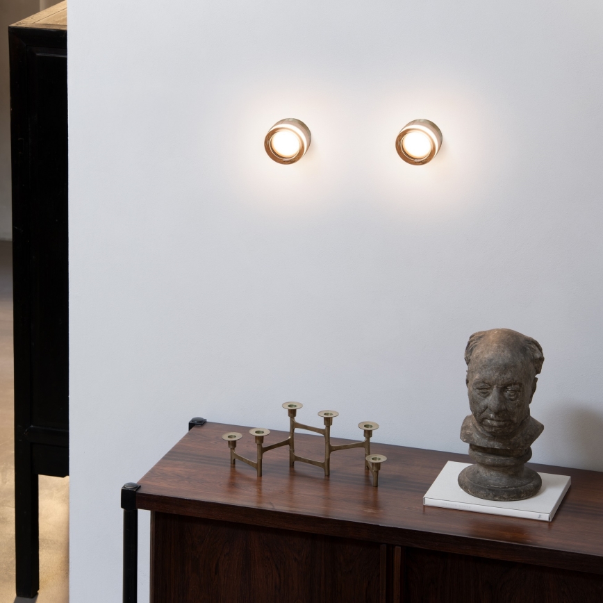 Ideal Lux - LED badeværelsesloftlampe LOLLY 1xGX53/9W/230V Ø 10,5 cm IP44 guld/røget beige