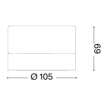 Ideal Lux - LED badeværelsesloftlampe LOLLY 1xGX53/9W/230V Ø 10,5 cm IP44 guld/røget beige