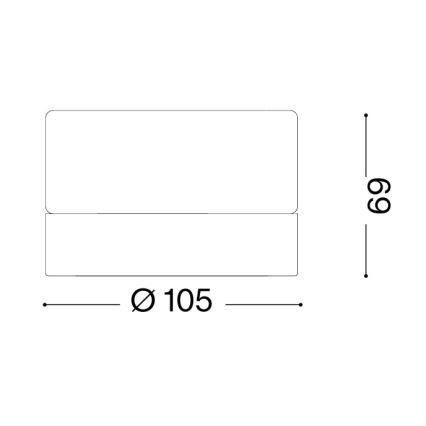 Ideal Lux - LED badeværelsesloftlampe LOLLY 1xGX53/9W/230V Ø 10,5 cm IP44 hvid/klar