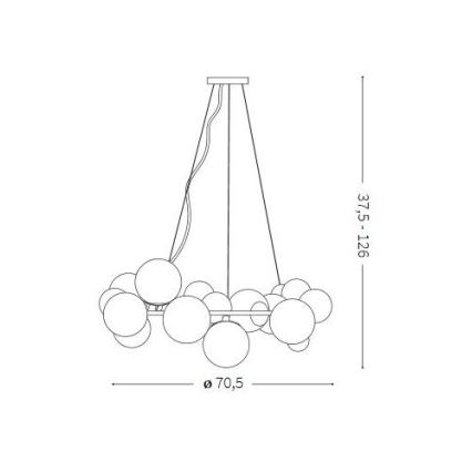 Ideal Lux - LED lysekrone DNA 25xG9/3,2W/230V