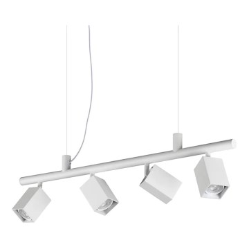 Ideal Lux - LED-lysekrone DYNAMITE med wireophæng, 4x GU10/7W/230V, CRI 90, hvid