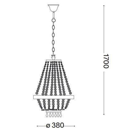 Ideal Lux - LED Lysekrone i krystal m. kædeophæng CAESAR 6xG9/3W/230V diameter 38 cm skinnende krom