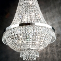Ideal Lux - LED Lysekrone i krystal m. kædeophæng CAESAR 6xG9/3W/230V diameter 38 cm skinnende krom