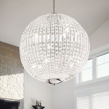 Ideal Lux - LED Lysekrone i krystal m. kædeophæng LUXOR 12xG9/3W/230V diameter 60 cm transparent