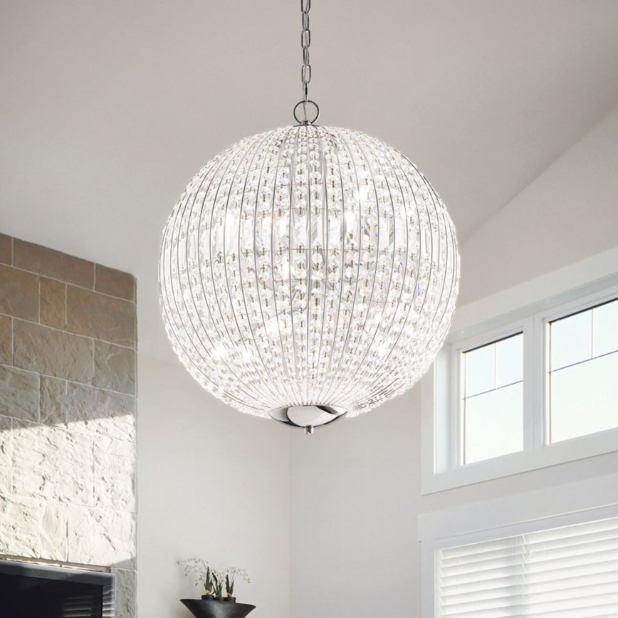 Ideal Lux - LED Lysekrone i krystal m. kædeophæng LUXOR 6xG9/3W/230V diameter 40 cm transparent
