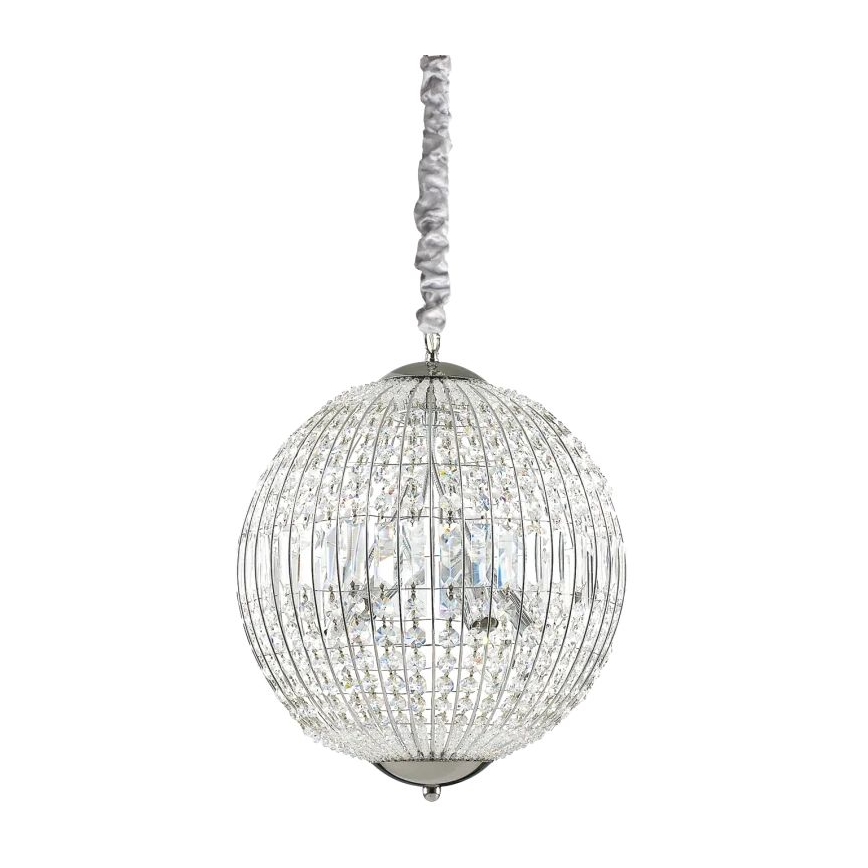 Ideal Lux - LED Lysekrone i krystal m. kædeophæng LUXOR 6xG9/3W/230V diameter 40 cm transparent
