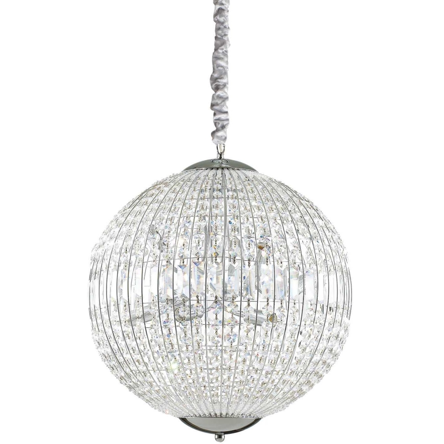Ideal Lux - LED Lysekrone i krystal m. kædeophæng LUXOR 8xG9/3W/230V diameter 50 cm transparent