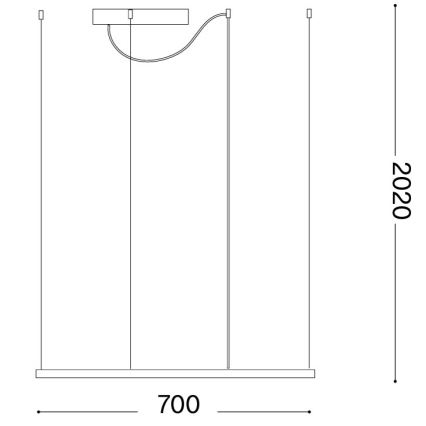 Ideal Lux - LED-pendel på wire ORACLE SLIM LED/44W/230V 3000K CRI 90 70x70 cm guld