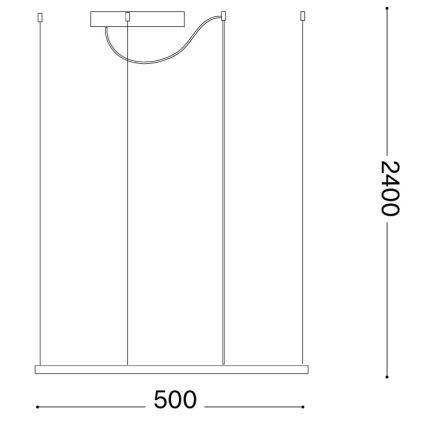 Ideal Lux - LED-pendel på kabel ORACLE SLIM LED/33W/230V 3000K CRI 90 50x50 cm guld