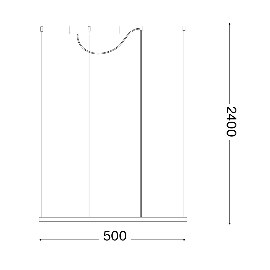 Ideal Lux - LED-pendel på kabel ORACLE SLIM LED/33W/230V 3000K CRI 90 50x50 cm guld