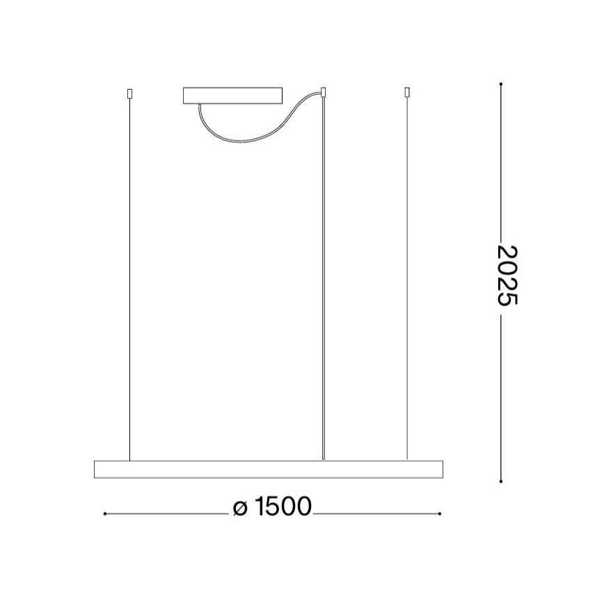 Ideal Lux - LED-lysekrone med wireophæng ORACLE SLIM LED/83W/230V 4000K Ø 150 cm guld