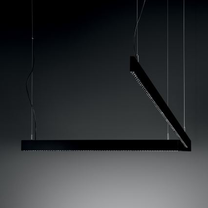 Ideal Lux - LED-lysekrone med wireophæng STEEL LED/29W/230V 3000K CRI 90 120 cm sort