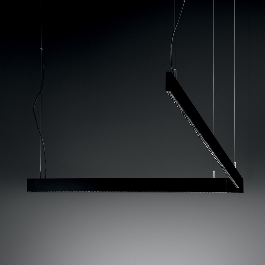 Ideal Lux - LED-lysekrone med wireophæng STEEL LED/29W/230V 3000K CRI 90 120 cm sort