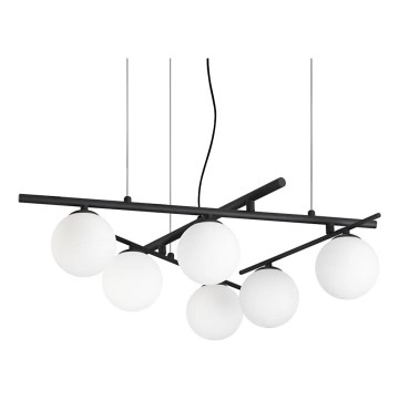 Ideal Lux - LED-lysekrone på wire ATLAS 6xG9/3W/230V sort