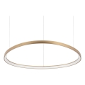 Ideal Lux - LED-lysekrone på wire GEMINI LED/78W/230V 2700K Ø 105 cm CRI 90 messing