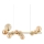 Ideal Lux - LED lysekrone på wire PERLAGE 10xG9/3W/230V 81 cm guld/røget beige