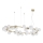 Ideal Lux - LED-lysekrone på wire PERLAGE 30xG9/3W/230V 143 cm guld/hvid