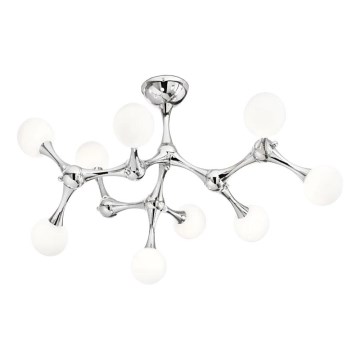Ideal Lux - LED overflademonteret lysekrone NODINO 9xG9/3W/230V Ø 83 cm blank krom/hvid