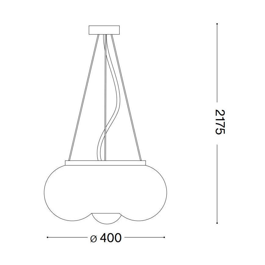 Ideal Lux - LED pendel ARIZONA 3xGX53/9W/230V diameter 40 cm hvid