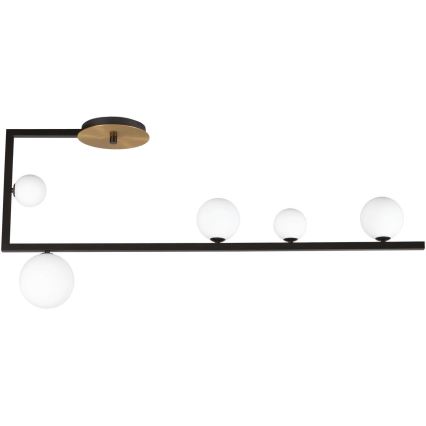 Ideal Lux - LED pendel BIRDS 5xG9/3W/230V sort/guldfarvet