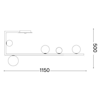 Ideal Lux - LED pendel BIRDS 5xG9/3W/230V sort/guldfarvet