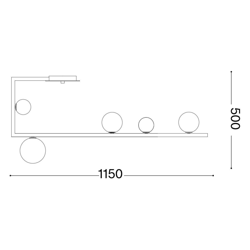 Ideal Lux - LED pendel BIRDS 5xG9/3W/230V sort/guldfarvet