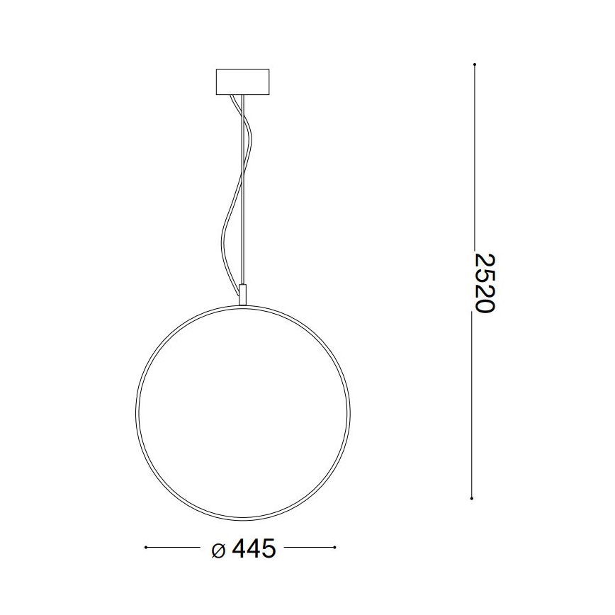 Ideal Lux - LED pendel CIRCUS LED/29W/230V diameter 44 cm CRI 90 sort