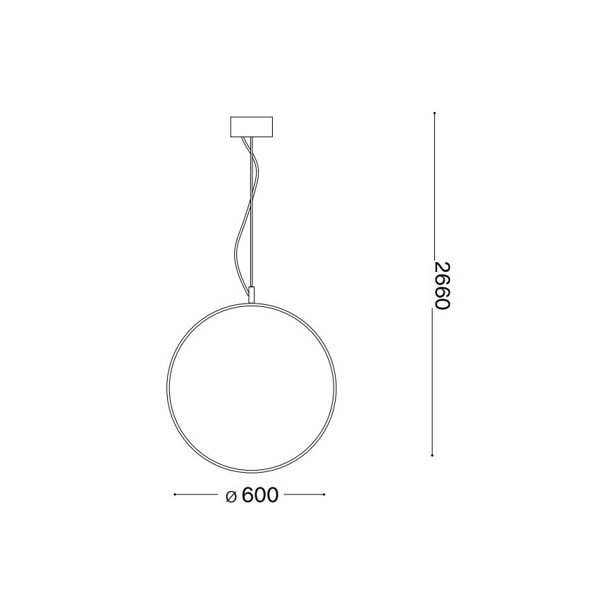 Ideal Lux - LED pendel CIRCUS LED/33W/230V diameter 60 cm CRI 90 sort
