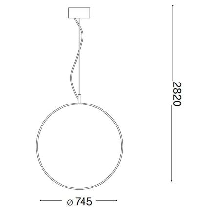 Ideal Lux - LED pendel CIRCUS LED/36W/230V diameter 74,5 cm CRI 90 sort