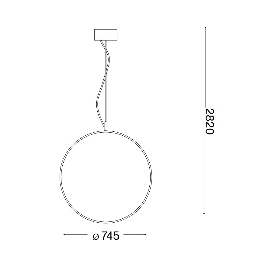 Ideal Lux - LED pendel CIRCUS LED/36W/230V diameter 74,5 cm CRI 90 sort