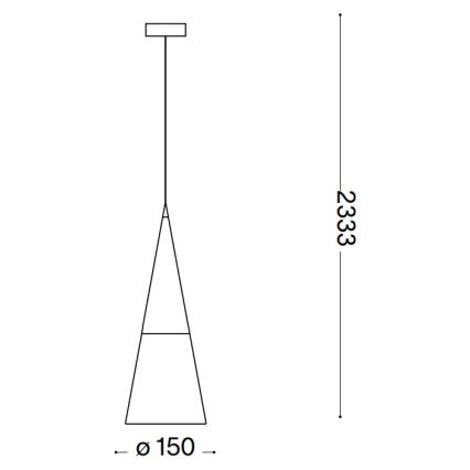 Ideal Lux - LED pendel CONO 1xGU10/7W/230V diameter 15 cm CRI 90 skinnende krom
