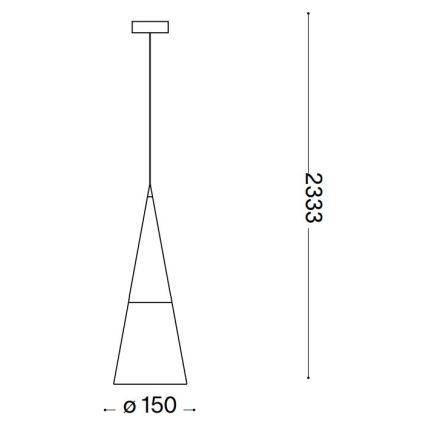 Ideal Lux - LED pendel CONO 1xGU10/7W/230V diameter 15 cm CRI 90 mat krom