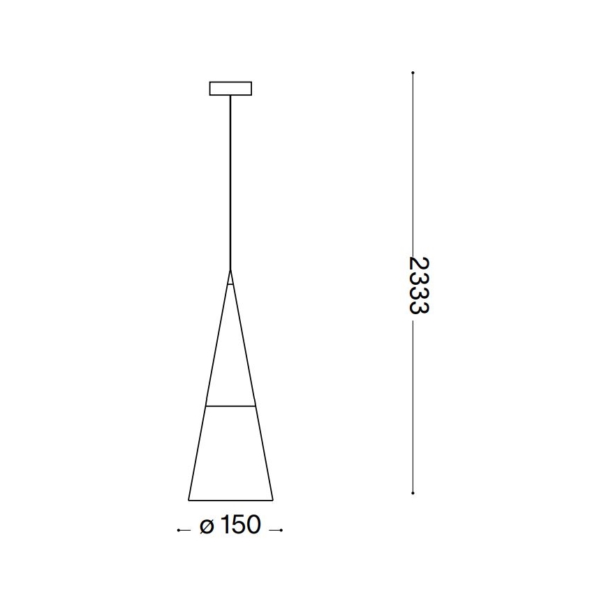 Ideal Lux - LED pendel CONO 1xGU10/7W/230V diameter 15 cm CRI 90 messing