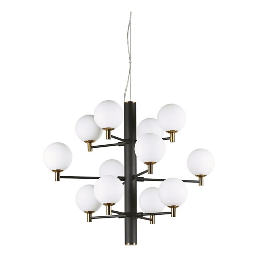 Ideal Lux - LED pendel COPERNICO 12xG9/3W/230V diameter 71 cm sort
