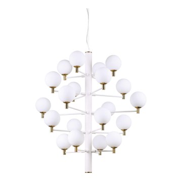 Ideal Lux - LED pendel COPERNICO 20xG9/3W/230V diameter 86 cm hvid