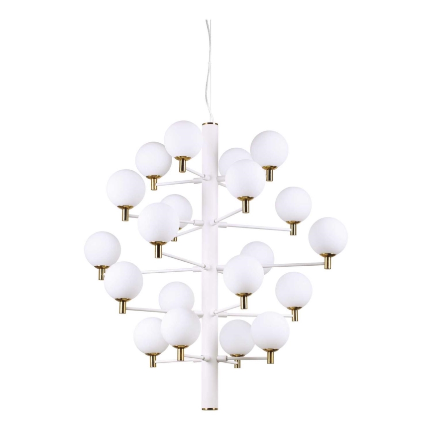 Ideal Lux - LED pendel COPERNICO 20xG9/3W/230V diameter 86 cm hvid