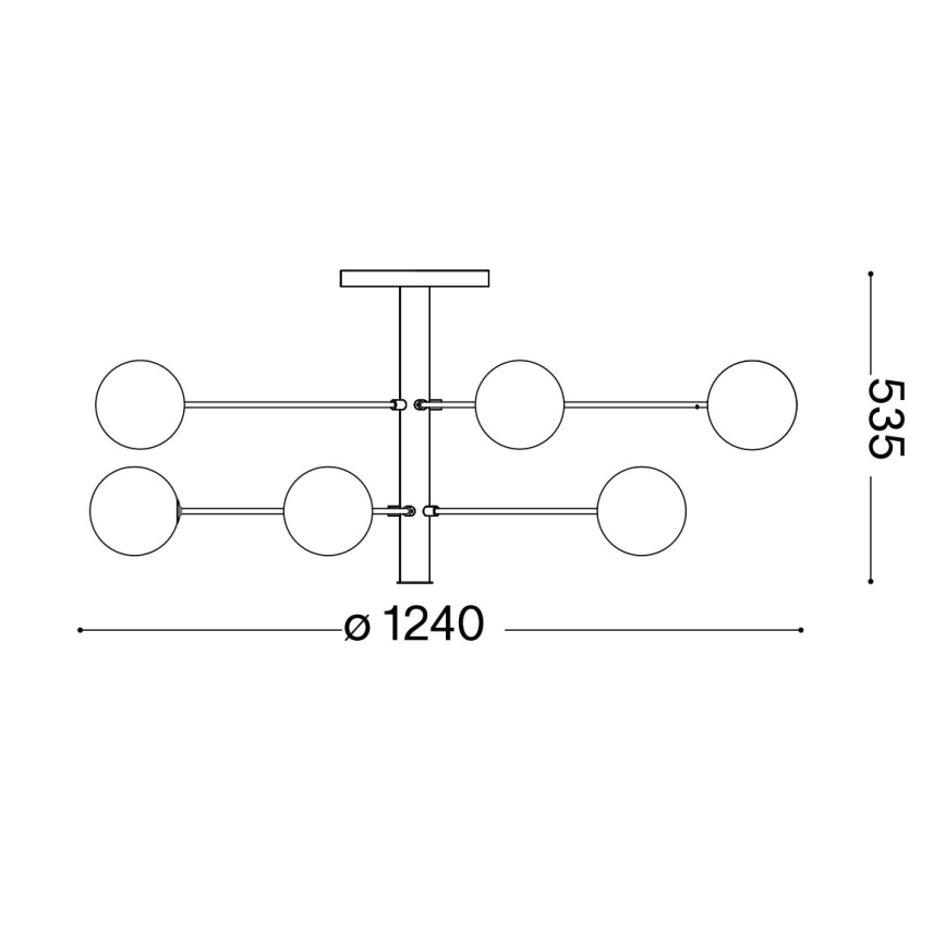 Ideal Lux - LED pendel COSMOPOLITAN 10xG9/3W/230V diameter 124 cm sort